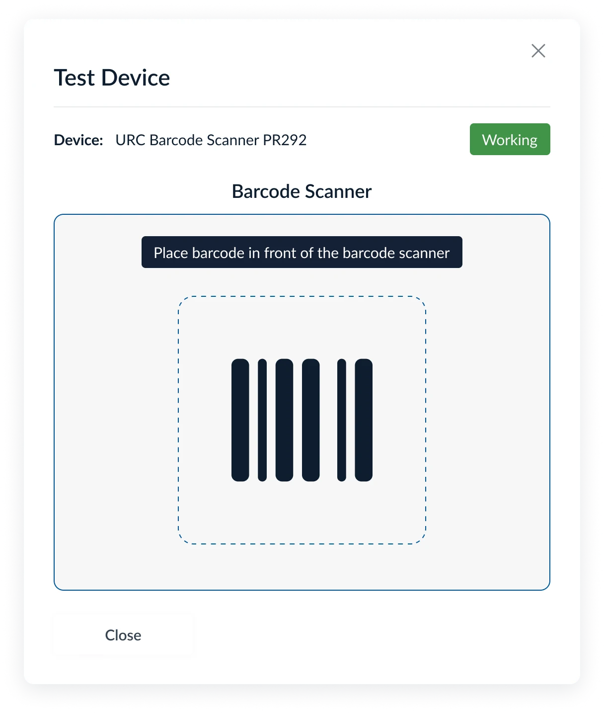Hardware barcode scanning